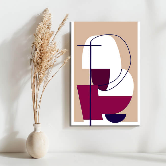 Malen nach Zahlen Kunst Minimalismus Strichzeichnung Formen Kreativität