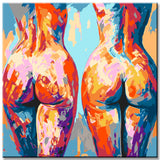 Malen nach Zahlen Kunst Akt Aktmalerei Zwei Frauen