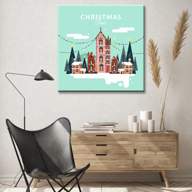 Malen nach Zahlen Weihnachten Christmas Motiv Illustration Kinder