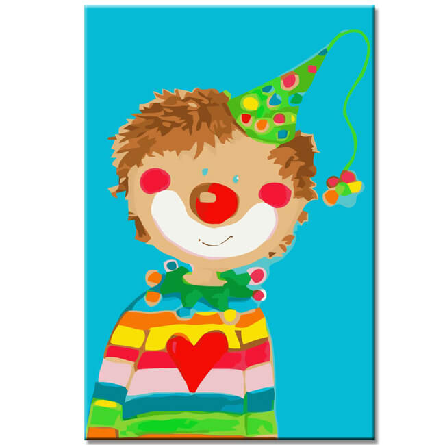 Malen nach Zahlen Pepino der kleine Clown Junge