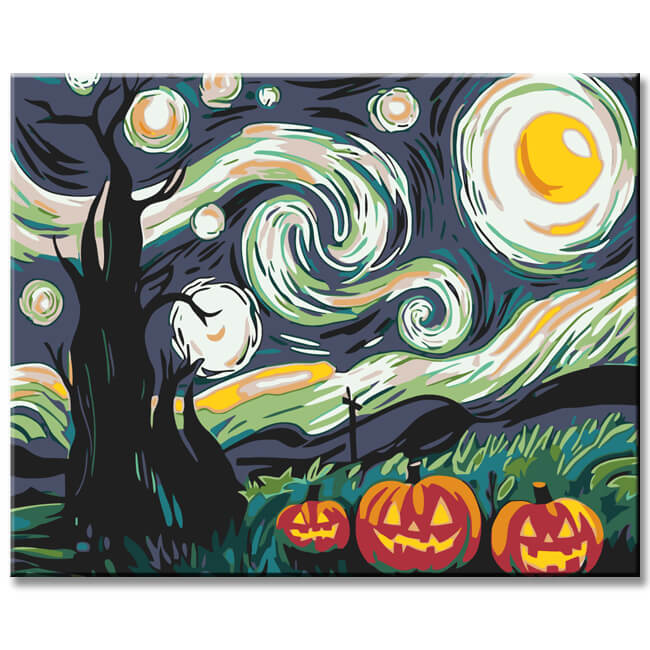 Malen nach Zahlen Van Gogh's Sternennacht Versand from DE