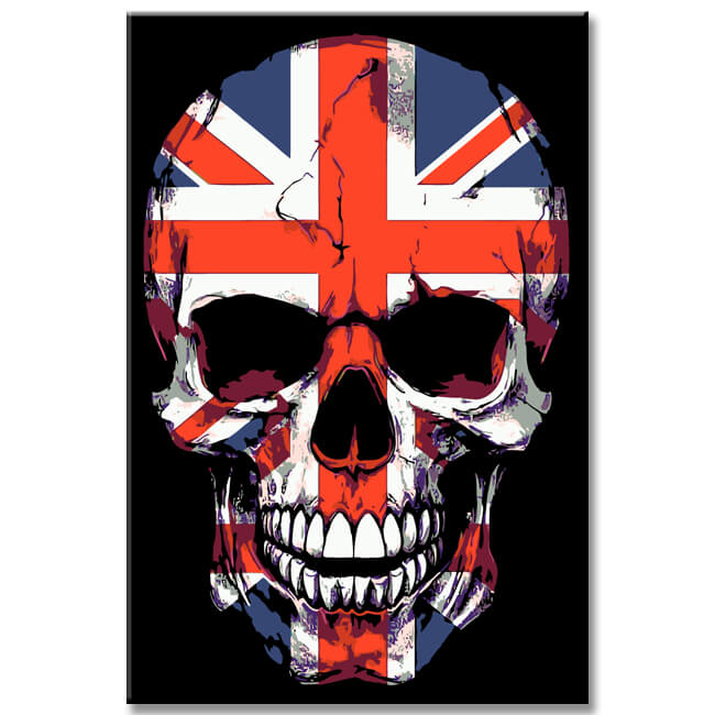 Malen nach Zahlen Totenkopf - UK - Großbritannien