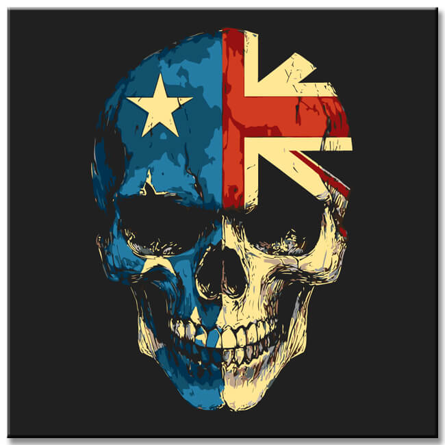 Malen nach Zahlen Totenkopf - Australien
