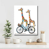 Malen nach Zahlen Tiere Giraffe auf dem Roller