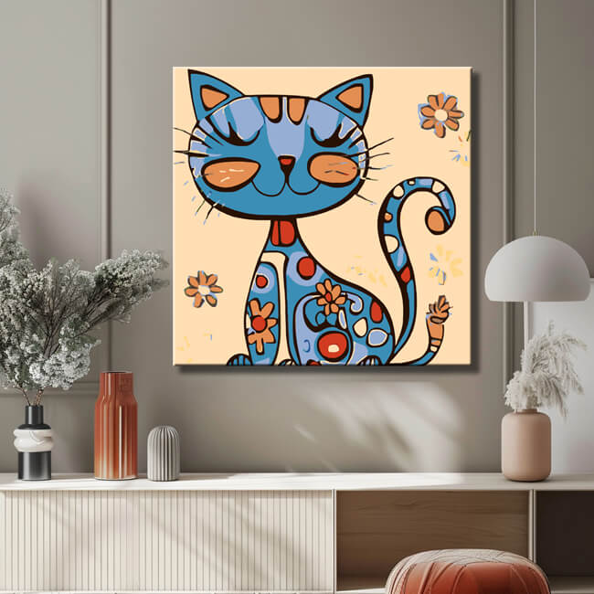 Malen nach Zahlen Bunte Katzen