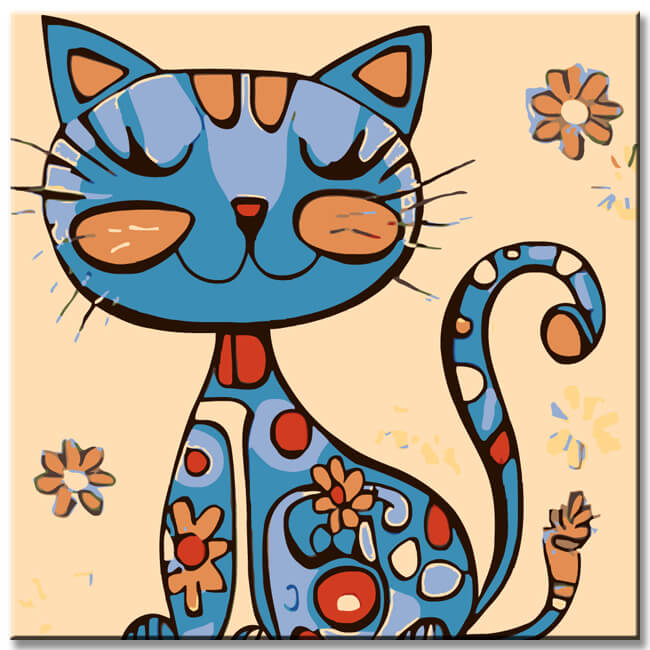 Malen nach Zahlen Bunte Katzen