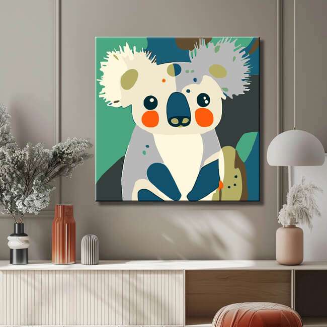 Grind nach Zahlen Illustration Koala