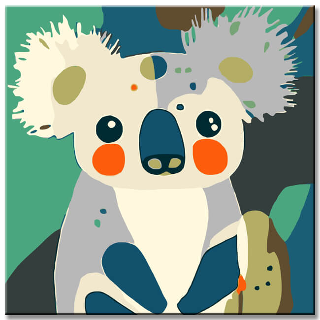 Grind nach Zahlen Illustration Koala