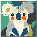 Grind nach Zahlen Illustration Koala