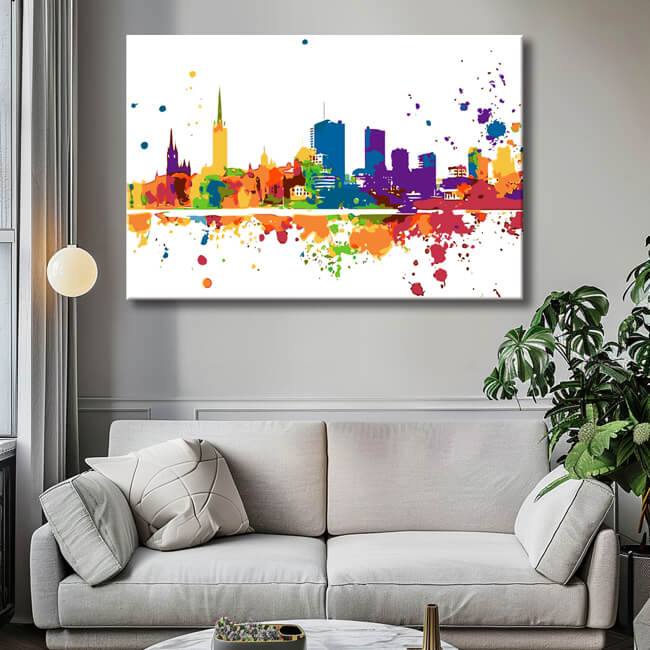 Malen nach Zahlen Norwegen Skyline Oslo