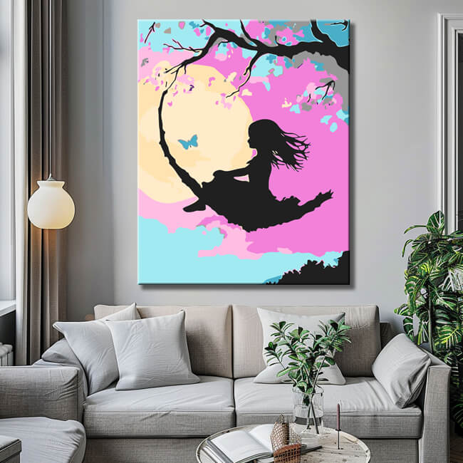 Malen nach Zahlen Art Lifestyle Child moves around Ast