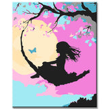 Malen nach Zahlen Art Lifestyle Child moves around Ast