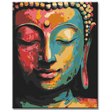 Malen nach Zahlen Kunst Lifestyle halbes Buddha-Gesicht
