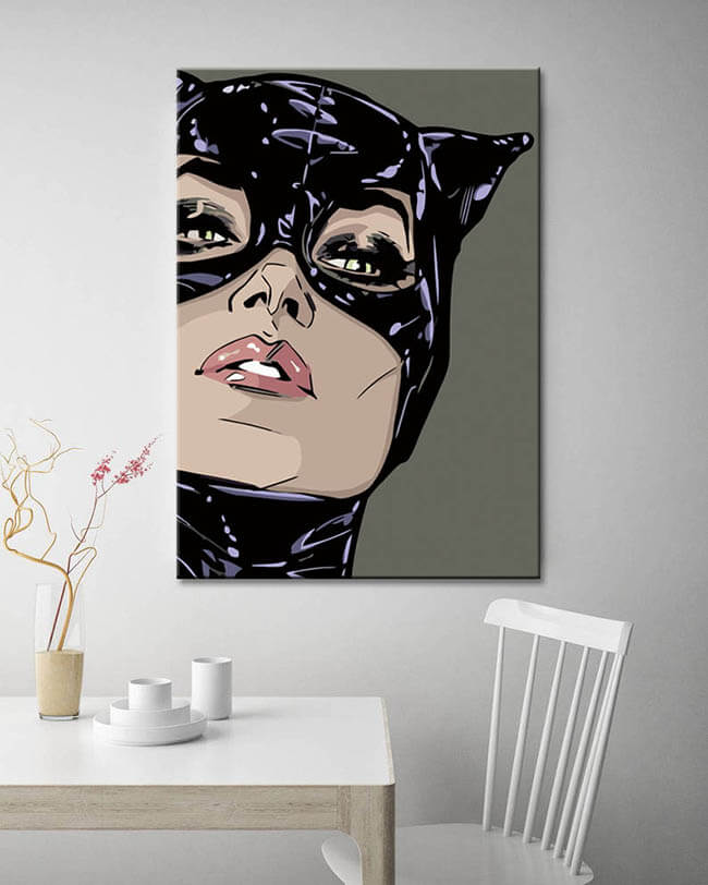 Malen nach Zahlen Catwoman Illustration Versand aus DE