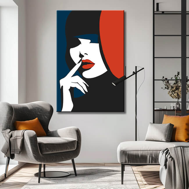 Malen nach Zahlen Abstrakte Kunst - Stilles Mädchen