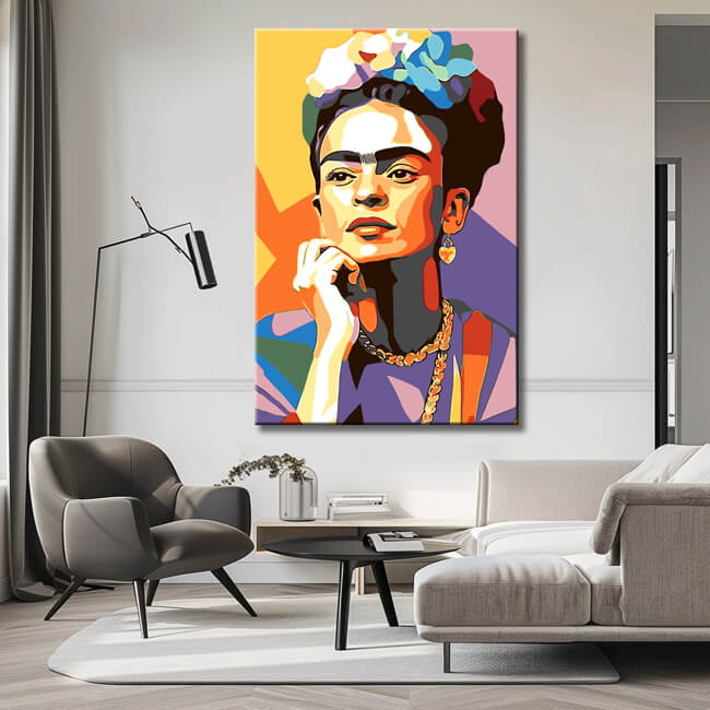 Grind nach Zahlen Frida Kahlo Pop Art