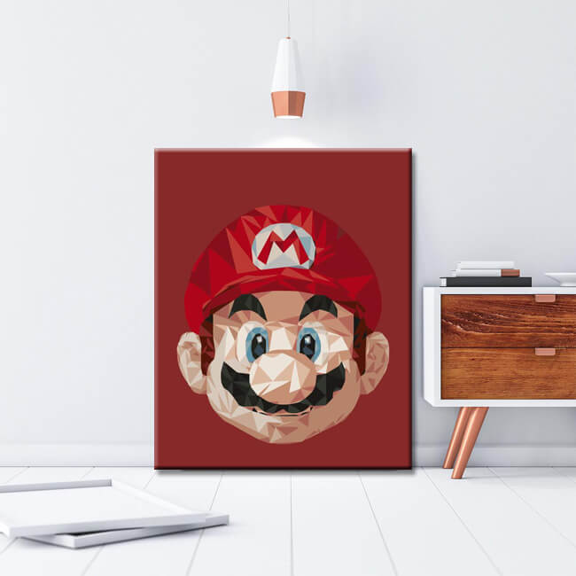 Malen nach Zahlen Super-Mario Portrait Kunst