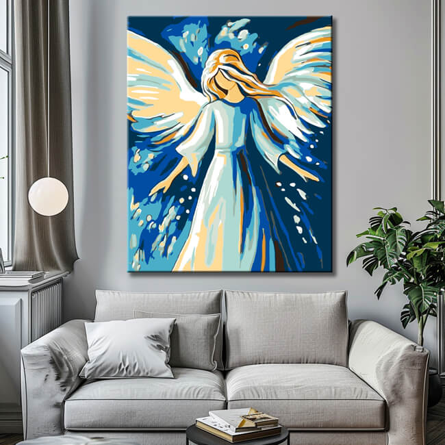 Malen nach Zahlen Leitender Engel Kunst