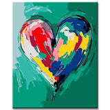 Malen nach Zahlen Buntes Pop-Art Herz