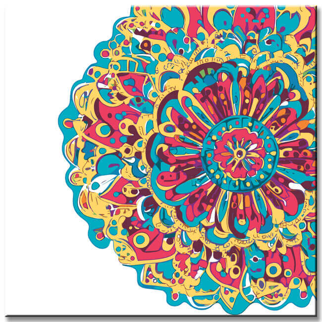 Painting by Numbers Mandala Flower Circle Shipping from DE
