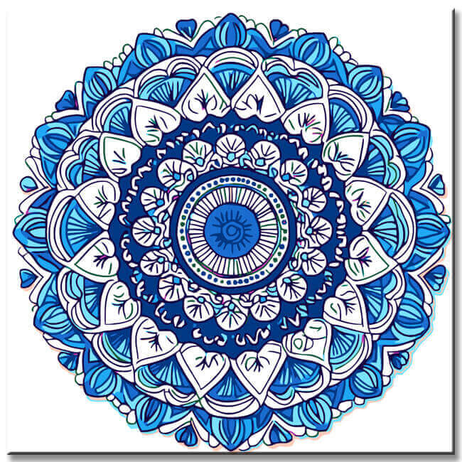 Malen nach Zahlen Rundes Mandala