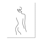 Malen nach Zahlen Kunst Minimalismus  Zeichnung Silhouette Frau I