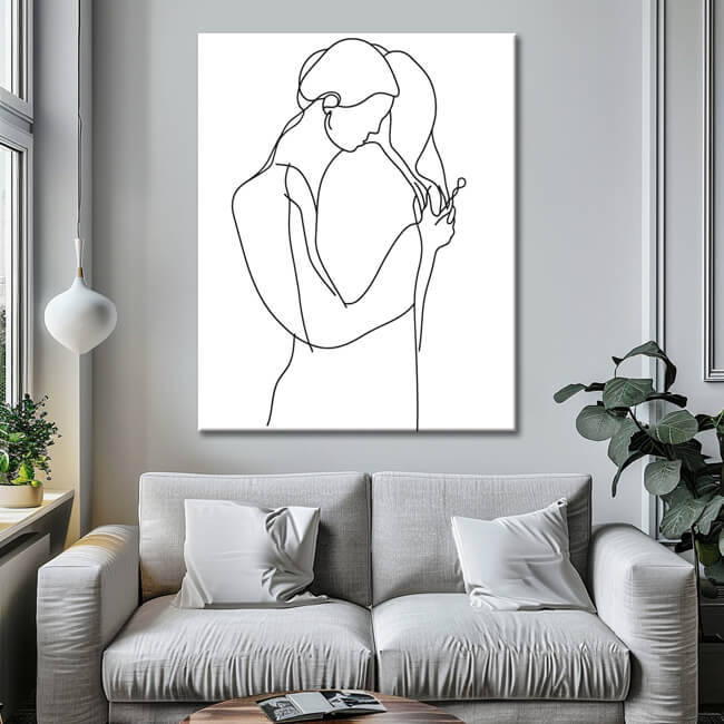 Painting by Numbers Art Minimalism Drawing Lovers II