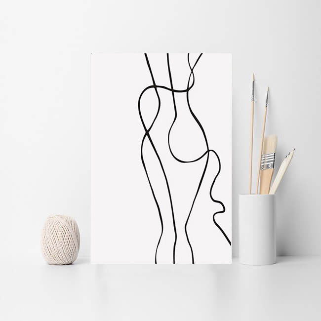 Malen nach Zahlen Kunst Minimalismus Zeichnung Figur II