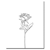 Malen nach Zahlen Strichzeichen Kunst Silhouette Rose