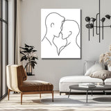 Malen nach Zahlen Strichzeichen Kunst Silhouette Liebe