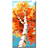 Malen nach Zahlen Kunst Herbstbaum