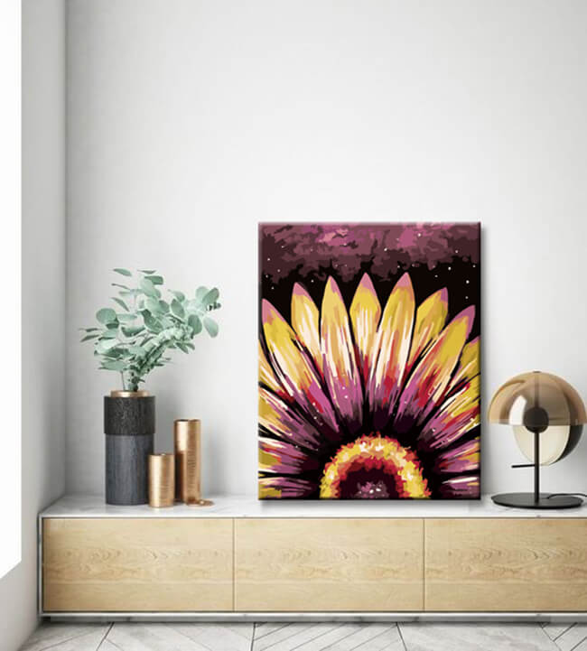 Malen nach Zahlen Kunst Malerei Sonnenblume I