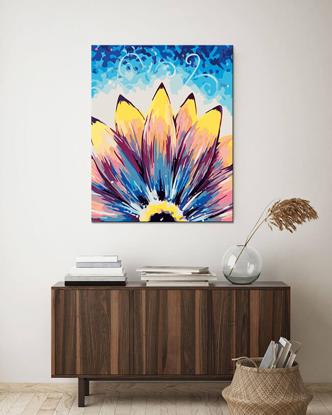 Malen nach Zahlen Kunst Malerei Sonnenblume II