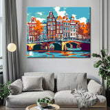 Malen nach Zahlen Niederlande Altstadt Amsterdam