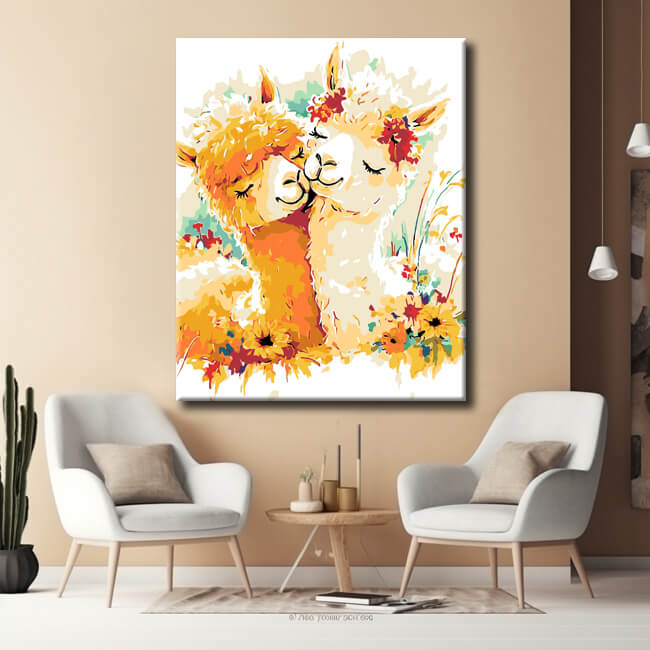 Grind after the garden Art Tier two beautiful Alpacas