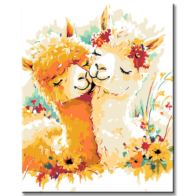 Grind after the garden Art Tier two beautiful Alpacas