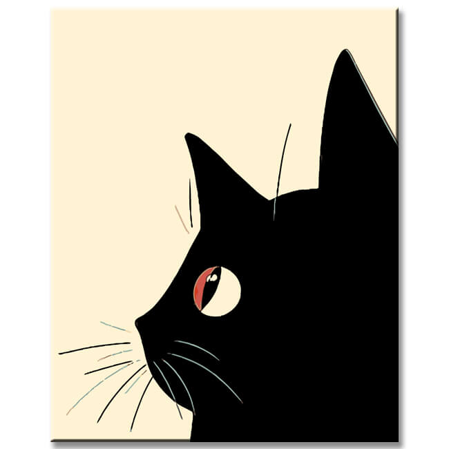 Paint by Numbers Black Cats Portraits