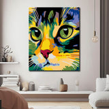 Painting by Numbers Colorful Cat Face as Portrait
