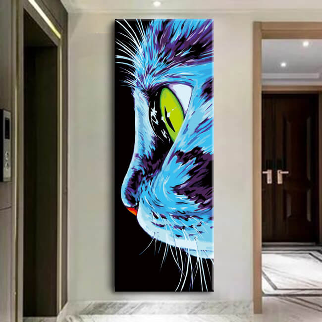 Malen nach Zahlen Kunst Malerei Katze Panorama