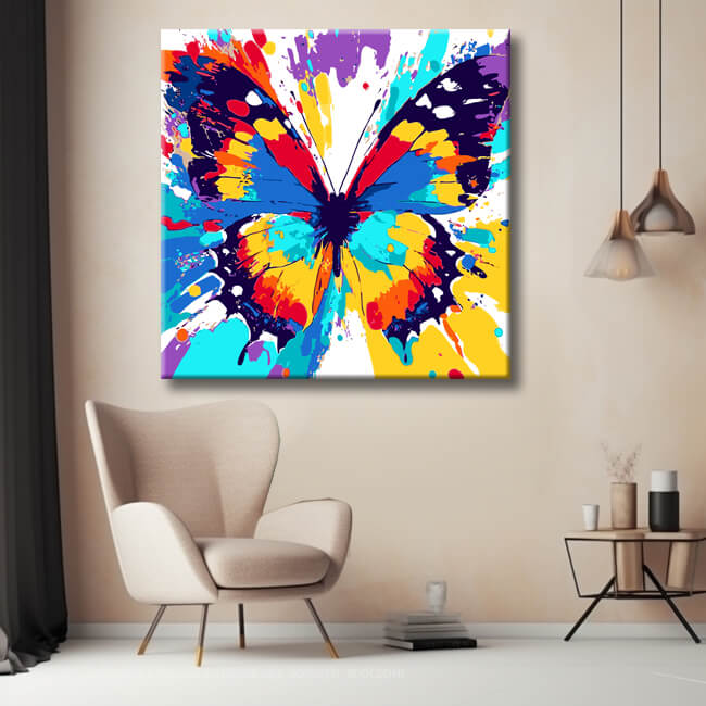 Malen nach Zahlen Bunter schmetterling