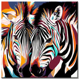 Painting by Numbers Colorful Zebra Families Shipping from DE