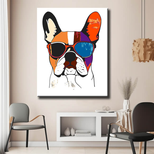 Paint by Numbers Abstract Art Bulldog