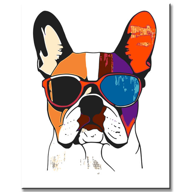 Paint by Numbers Abstract Art Bulldog
