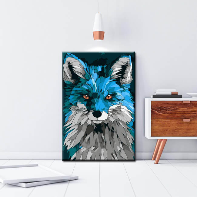 Malen nach Zahlen Blauer Wolf Tier Kunst Versand aus DE