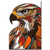 Malen nach Zahlen Grafik Tier Kunst Adler