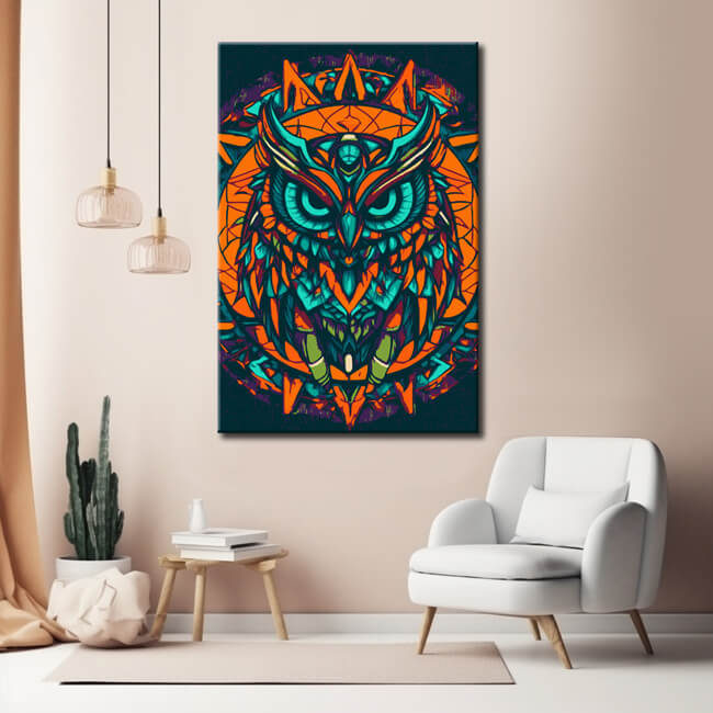 Malen nach Zahlen Tier Eule Kunstwerk