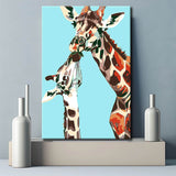 Malen nach Zahlen Aquarell Giraffe Mutter und Kind Versand aus DE