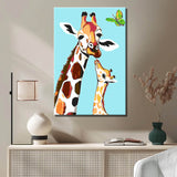 Malen nach Zahlen Giraffe mit gebogenem Hals
