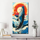 Painting by numbers whale sprinting out of the sea Shipping from DE
