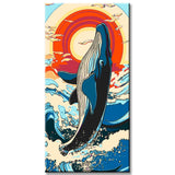 Painting by numbers whale sprinting out of the sea Shipping from DE